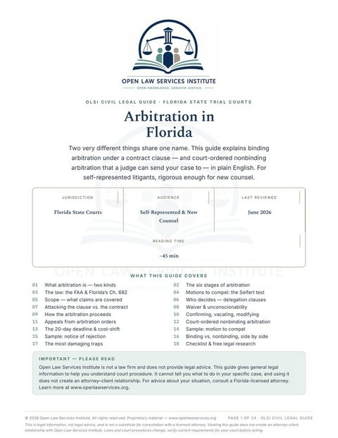 Cover of Arbitration in Florida
